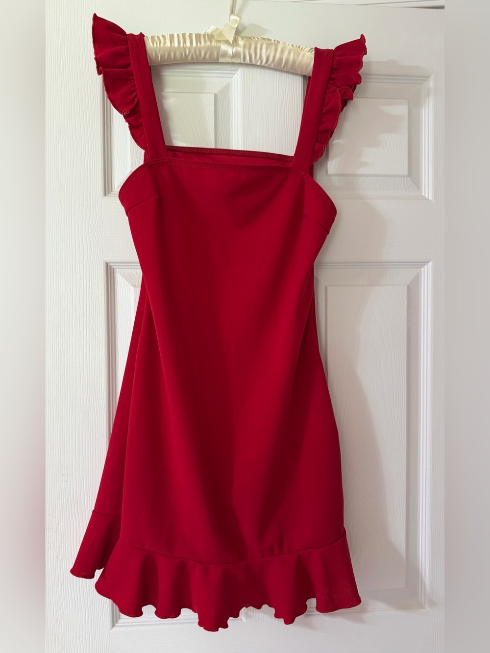 Red Ruffle Strap Sundress (medium)